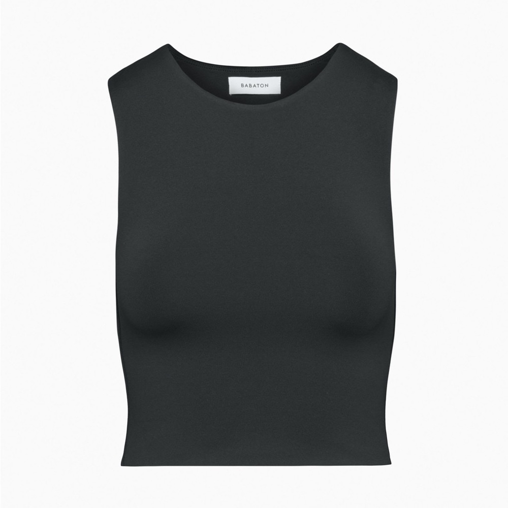 Set of Two Black Navy Aritzia Contour Cropped Muscle Tank S